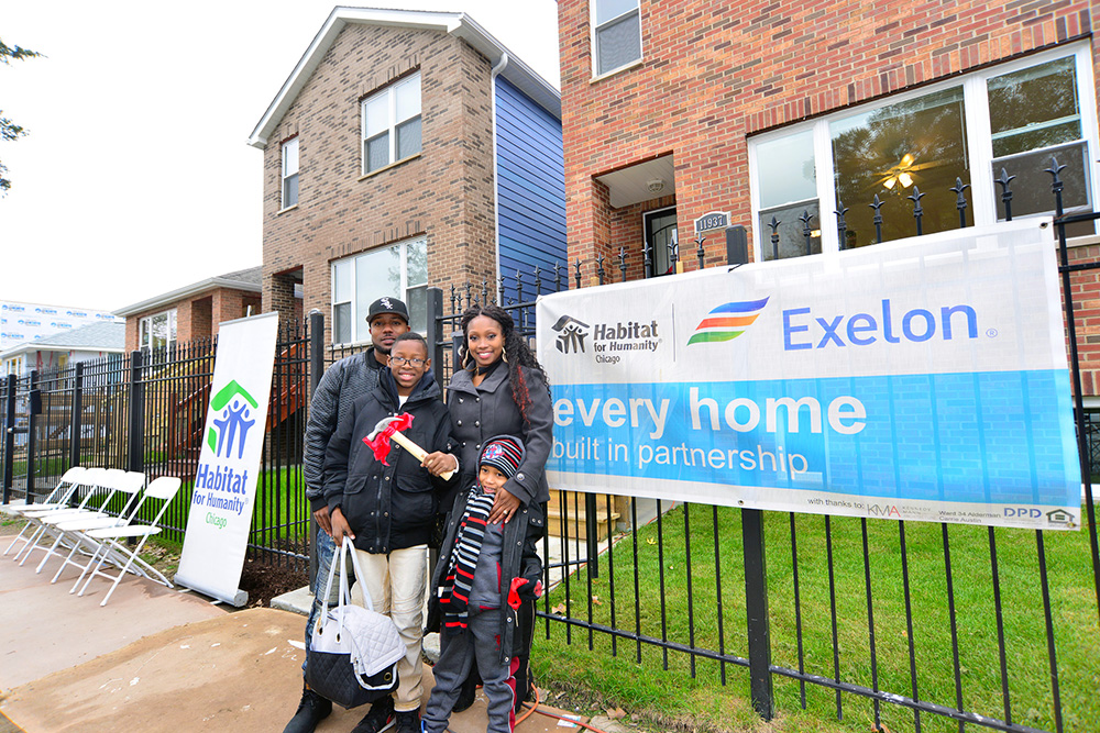 Exelon sponsored Habitat Chicago home