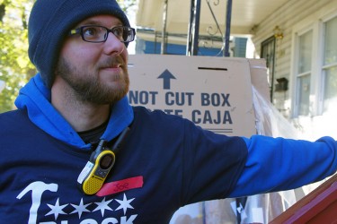 Habitat Chicago AmeriCorps member on site as a crew leader