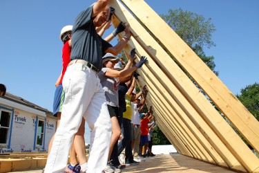 Habitat Chicago wall raising - our volunteers never cease to amaze us!