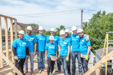 Group photo at Wall Raising event