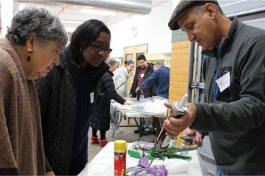 Habitat volunteer teaching a Home Care Workshop