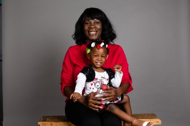 Homeowner with granddaughter