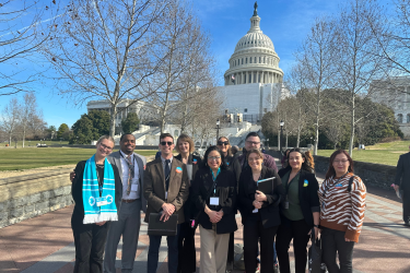 Group of Habitat staff standing in front of the Capitol building in Washington D.C.